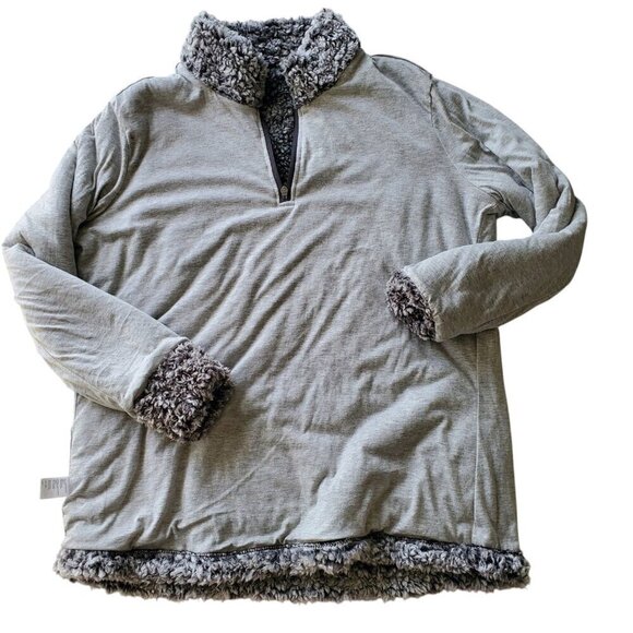 Weatherproof Vintage Ladies' Cozy Sherpa Teddybear Pullover Jacket in Granite XL - Picture 9 of 16